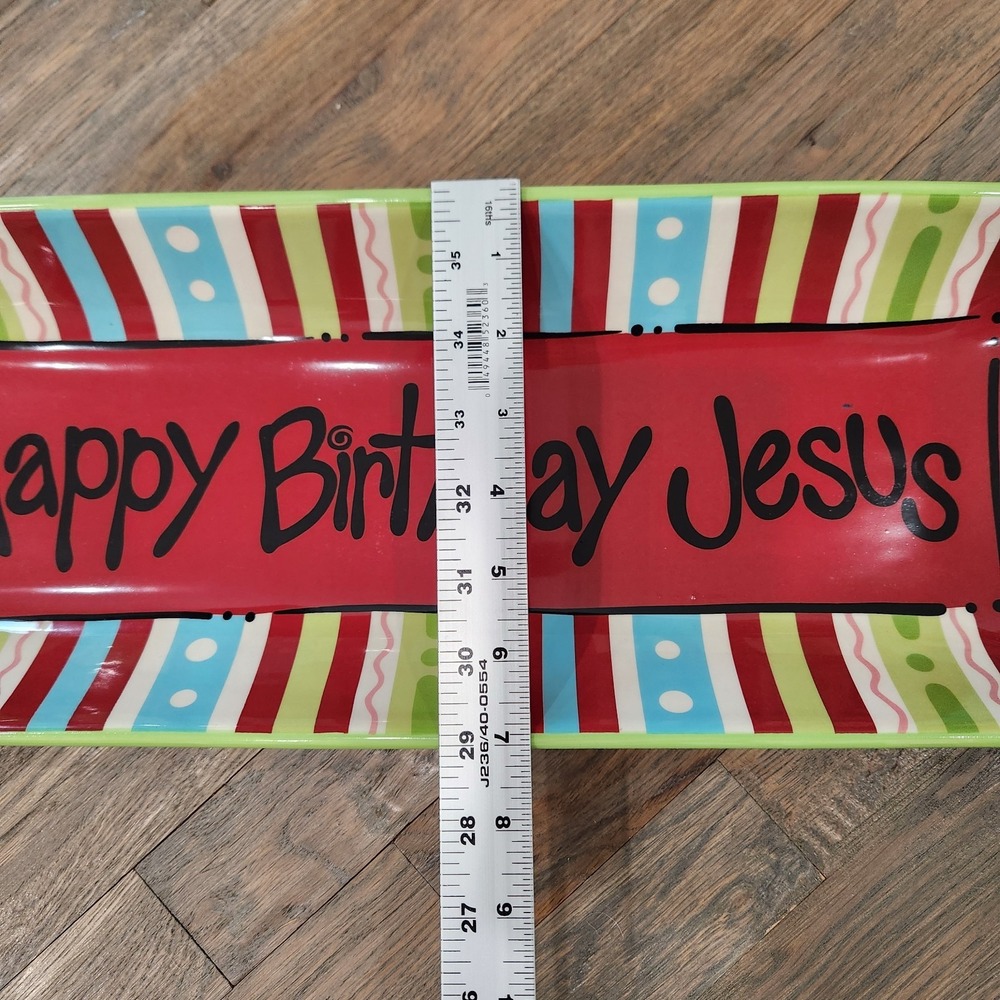 Burton & Burton Happy Birthday Jesus Christmas‎ Serving Platter Luke 2:11 - Picture 13 of 15